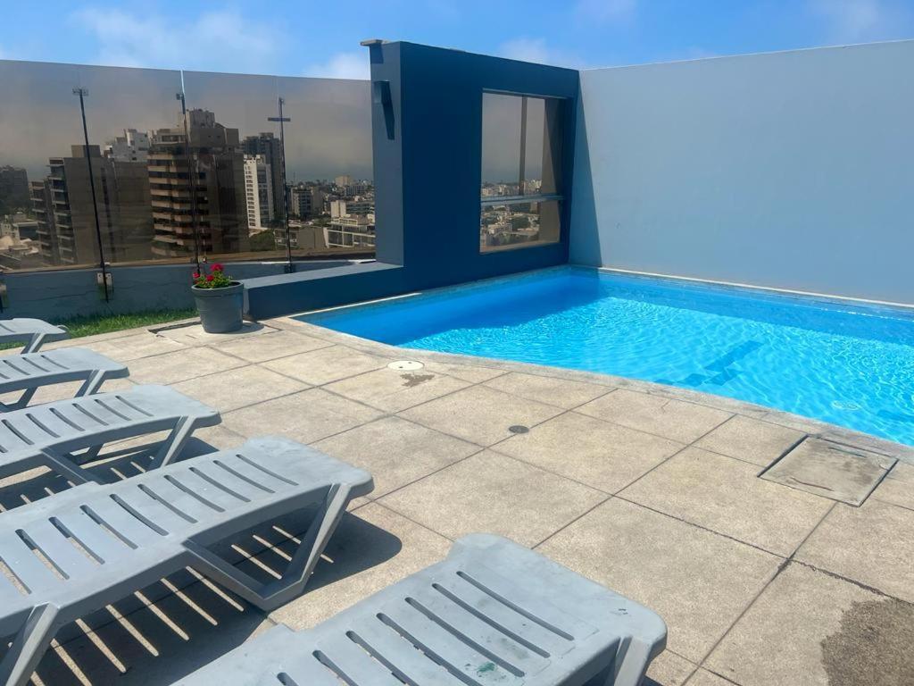 Appartamento Acogedor Dpto En San Isidro Excelente Vista, Piscina Y Wifi Distretto di Distretto di Lima Esterno foto